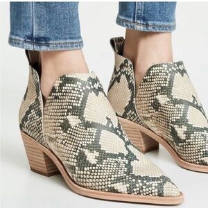 DOLCE VITA sonni snake 🐍 print embossed leather ankle booties